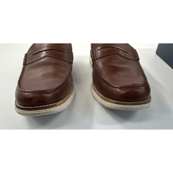 Cole Haan Penny Loafers Mens 13 Brown Leather Boat Shoes Slip On Grand in Box main image 6